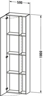 Duravit Hochschrank DuraStyle 240x500x1800mm 1 Tür, TA li., basalt matt/basalt matt – Bild 5