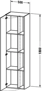 Duravit Hochschrank DuraStyle 360x500x1800mm 1 Tür, TA li., weiß hgl./weiß hgl. – Bild 3