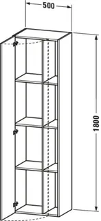 Duravit Hochschrank DuraStyle 360x500x1800mm 1 Tür, TA li., basalt matt/basalt matt – Bild 4