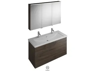 BB Badmöbelset (SFAO123), Breite 1230 mm Eqio, bestehend aus SPS, Keramik-WT, WTU