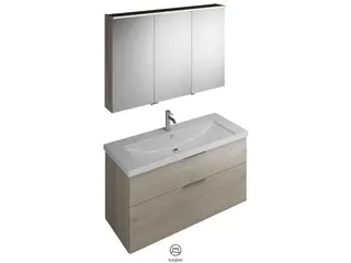 BB Badmöbelset (SFAN123), Breite 1230 mm Eqio, bestehend aus SPS, Keramik-WT, WTU