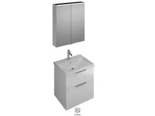 BB Badmöbelset (SFAN065), Breite 650 mm Eqio, bestehend aus SPS, Keramik-Waschtisch, WTU – Bild 2