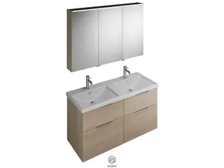BB Badmöbelset (SFAQ123), Breite 1230 mm Eqio, bestehend aus SPS, Keramik-WT, WTU