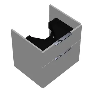 sanibel-Waschtisch-Unterbau 2.0 FLEX WVLD055 550mm breit Schubl/Auszug Weiß Matt