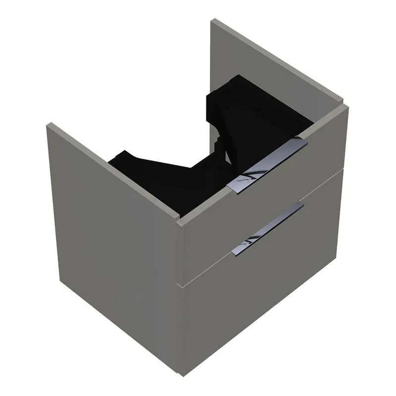 sanibel-Waschtisch-Unterbau 2.0 FLEX WVLD055 550mm breit Schubl/Auszug Weiß Glänzend