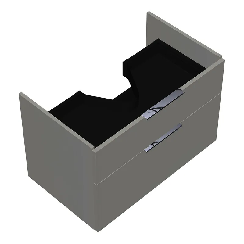 sanibel-Waschtisch-Unterbau 2.0 FLEX WVLD080 800mm breit Schubl/Auszug Weiß Glänzend