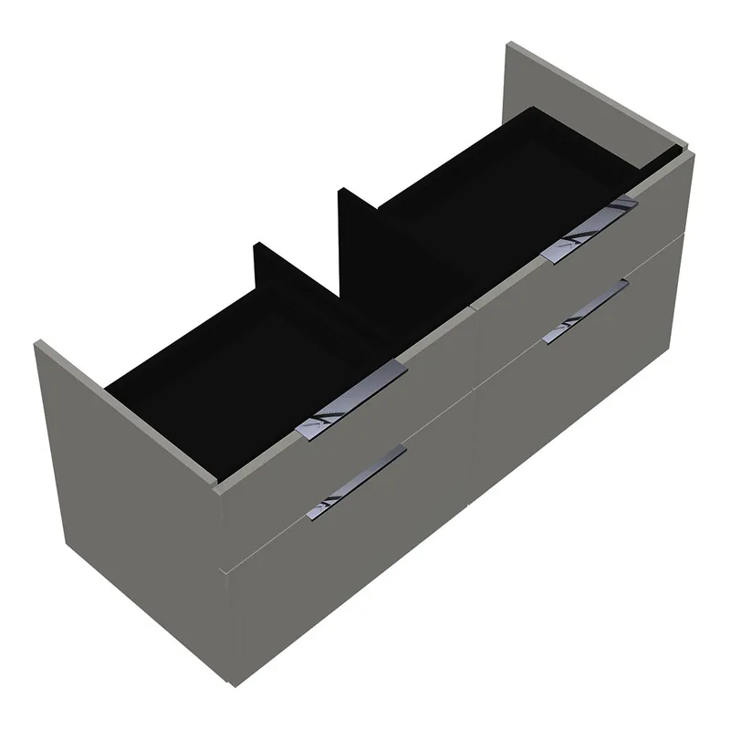 sanibel-Waschtisch-Unterbau 2.0 FLEX WVLD120 1200mm 2 Schubl/2 Auszüge Weiß Glänzend