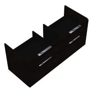 sanibel-Waschtisch-Unterbau 2.0 FLEX WVLD120 1200mm 2 Schubl/2 Auszüge Marone Trüffel