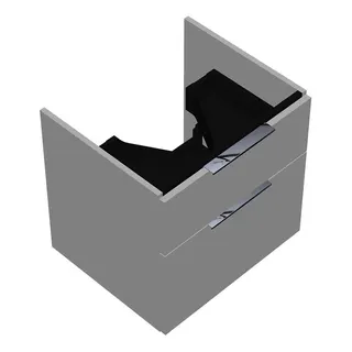 sanibel-Waschtisch-Unterbau 2.0 FLEX WVLE055 550mm breit Schubl/Auszug Weiß Matt