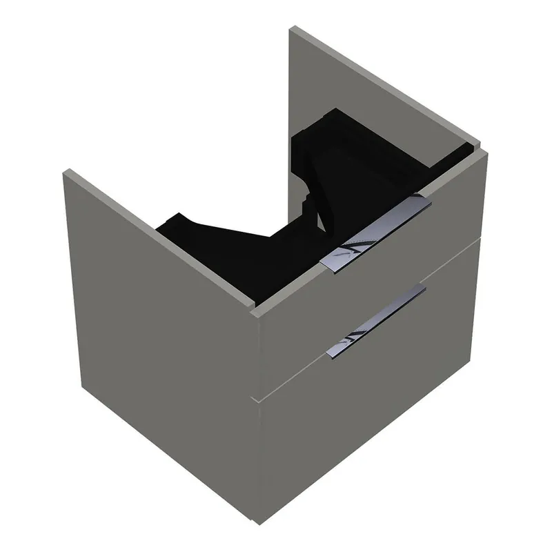 sanibel-Waschtisch-Unterbau 2.0 FLEX WVLE055 550mm breit Schubl/Auszug Weiß Glänzend