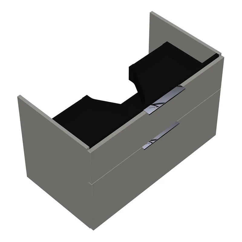 sanibel-Waschtisch-Unterbau 2.0 FLEX WVLE085 850mm breit Schubl/Auszug Weiß Glänzend