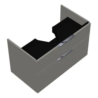 sanibel-Waschtisch-Unterbau 2.0 FLEX WVLE085 850mm breit Schubl/Auszug Weiß Glänzend