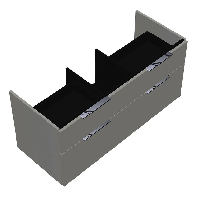 sanibel-Waschtisch-Unterbau 2.0 FLEX WVLE115 1150mm 2 Schubl/2 Auszüge Weiß Glänzend
