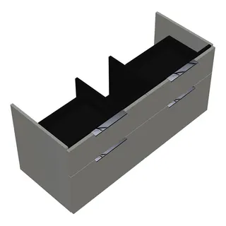 sanibel-Waschtisch-Unterbau 2.0 FLEX WVLE115 1150mm 2 Schubl/2 Auszüge Weiß Glänzend