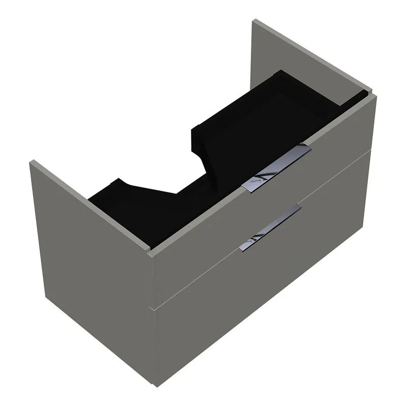 sanibel-Waschtisch-Unterbau 2.0 FLEX WVLF085L 850mm breit Schubl/Auszug Weiß Glänzend