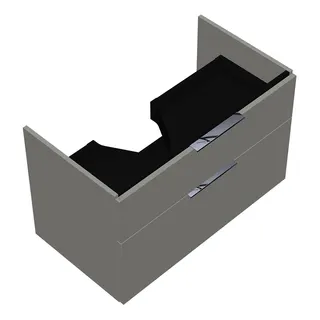 sanibel-Waschtisch-Unterbau 2.0 FLEX WVLF085L 850mm breit Schubl/Auszug Weiß Glänzend