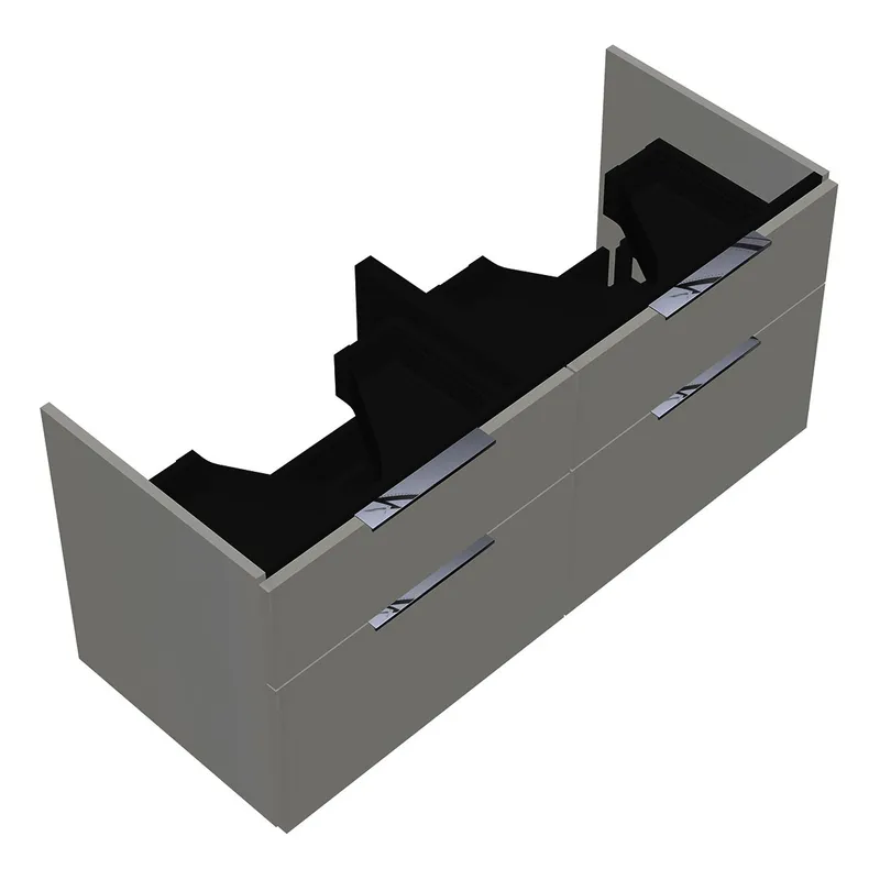 sanibel-Waschtisch-Unterbau 2.0 FLEX WVLF115 1150mm 2 Schubl/2 Auszüge Weiß Glänzend