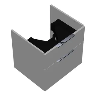 sanibel-Waschtisch-Unterbau 2.0 FLEX WVLI055 550mm breit Schubl/Auszug Weiß Matt