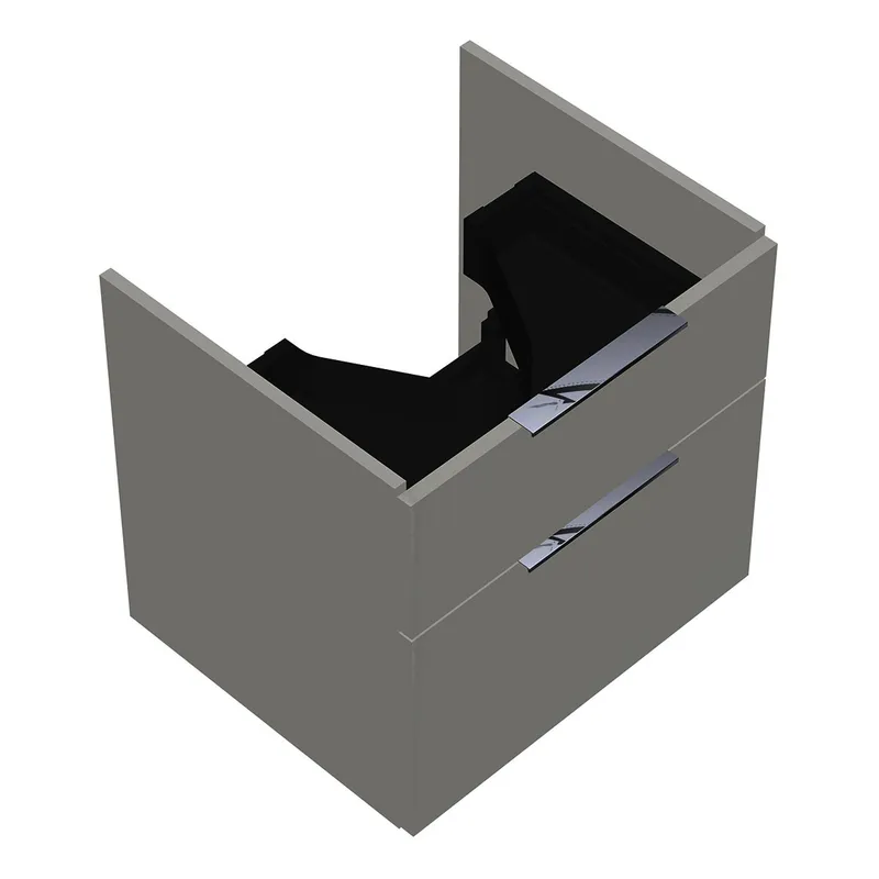 sanibel-Waschtisch-Unterbau 2.0 FLEX WVLI055 550mm breit Schubl/Auszug Weiß Glänzend
