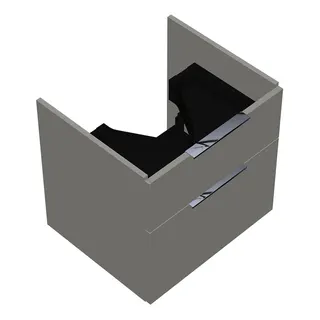 sanibel-Waschtisch-Unterbau 2.0 FLEX WVLI055 550mm breit Schubl/Auszug Weiß Glänzend