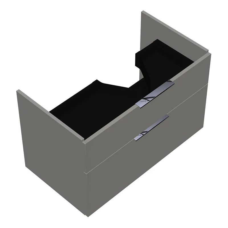 sanibel-Waschtisch-Unterbau 2.0 FLEX WVLJ085R 850mm breit Schubl/Auszug Weiß Glänzend