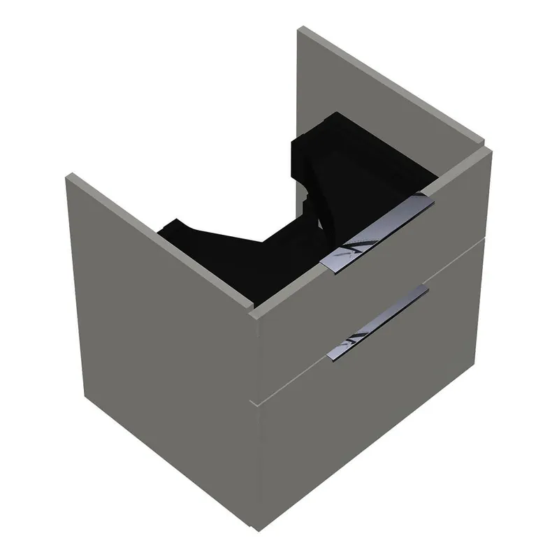 sanibel-Waschtisch-Unterbau 2.0 FLEX WVLL055 550mm breit Schubl/Auszug Weiß Glänzend