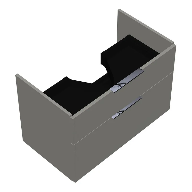 sanibel-Waschtisch-Unterbau 2.0 FLEX WVLL080 800mm breit Schubl/Auszug Weiß Glänzend