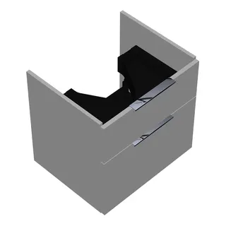 sanibel-Waschtisch-Unterbau 2.0 FLEX WVLN055 550mm breit Schubl/Auszug Weiß Matt