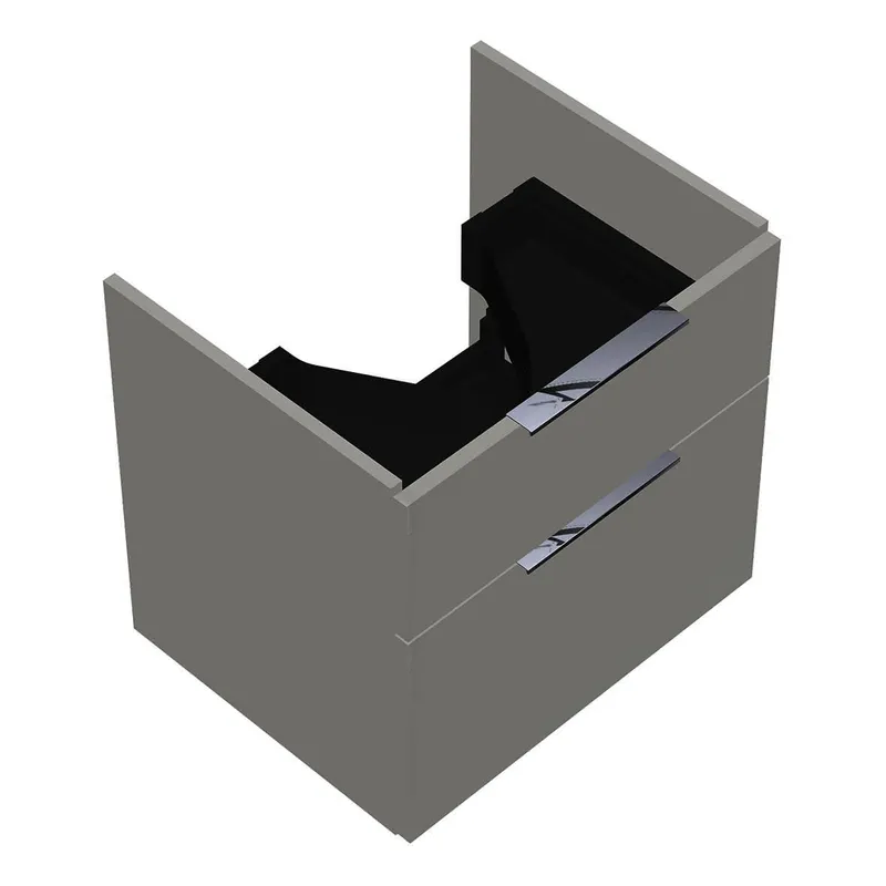 sanibel-Waschtisch-Unterbau 2.0 FLEX WVLN055 550mm breit Schubl/Auszug Weiß Glänzend