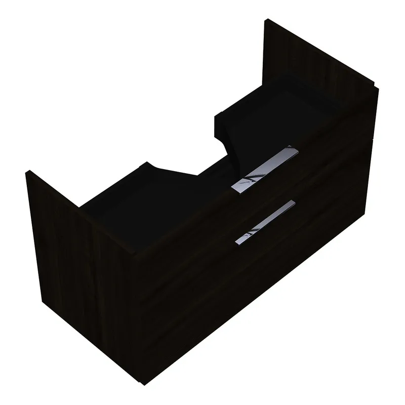 sanibel-Waschtisch-Unterbau 2.0 FLEX WVLN095 950mm breit Schubl/Auszug Marone Trüffel