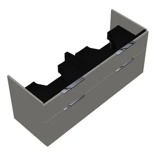 sanibel-Waschtisch-Unterbau 2.0 FLEX WVLN125 1250mm 2 Schubl/2 Auszüge Weiß Glänzend