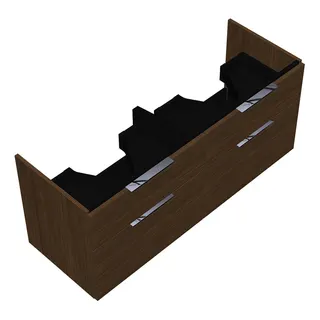 sanibel-Waschtisch-Unterbau 2.0 FLEX WVLN125 1250mm 2 Schubl/2 Auszüge Eiche Cashmere