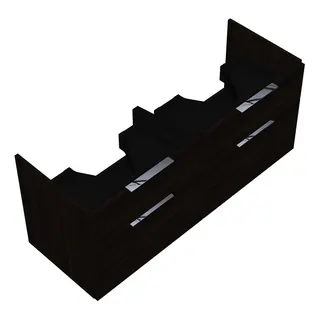 sanibel-Waschtisch-Unterbau 2.0 FLEX WVLN125 1250mm 2 Schubl/2 Auszüge Marone Trüffel
