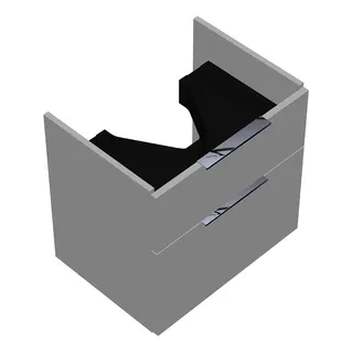 sanibel-Waschtisch-Unterbau 2.0 FLEX WVLS055 550mm breit Schubl/Auszug Weiß Matt