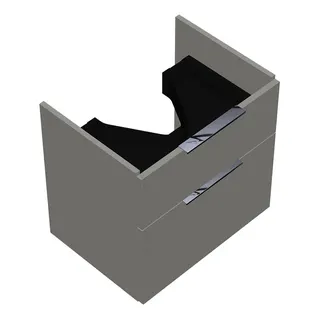 sanibel-Waschtisch-Unterbau 2.0 FLEX WVLS055 550mm breit Schubl/Auszug Weiß Glänzend