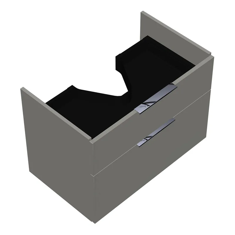sanibel-Waschtisch-Unterbau 2.0 FLEX WVLS075 750mm breit Schubl/Auszug Weiß Glänzend