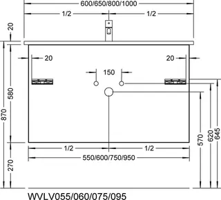 sanibel-Waschtisch-Unterbau 2.0 FLEX WVLV075 750mm breit Schubl/Auszug Weiß Glänzend – Bild 2