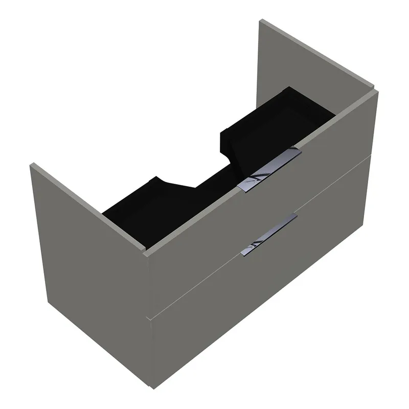 sanibel-Waschtisch-Unterbau 2.0 FLEX WVLV095 950mm breit Schubl/Auszug Weiß Glänzend