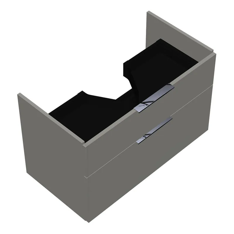 sanibel-Waschtisch-Unterbau 2.0 FLEX WVLZ085 850mm breit Schubl/Auszug Weiß Glänzend