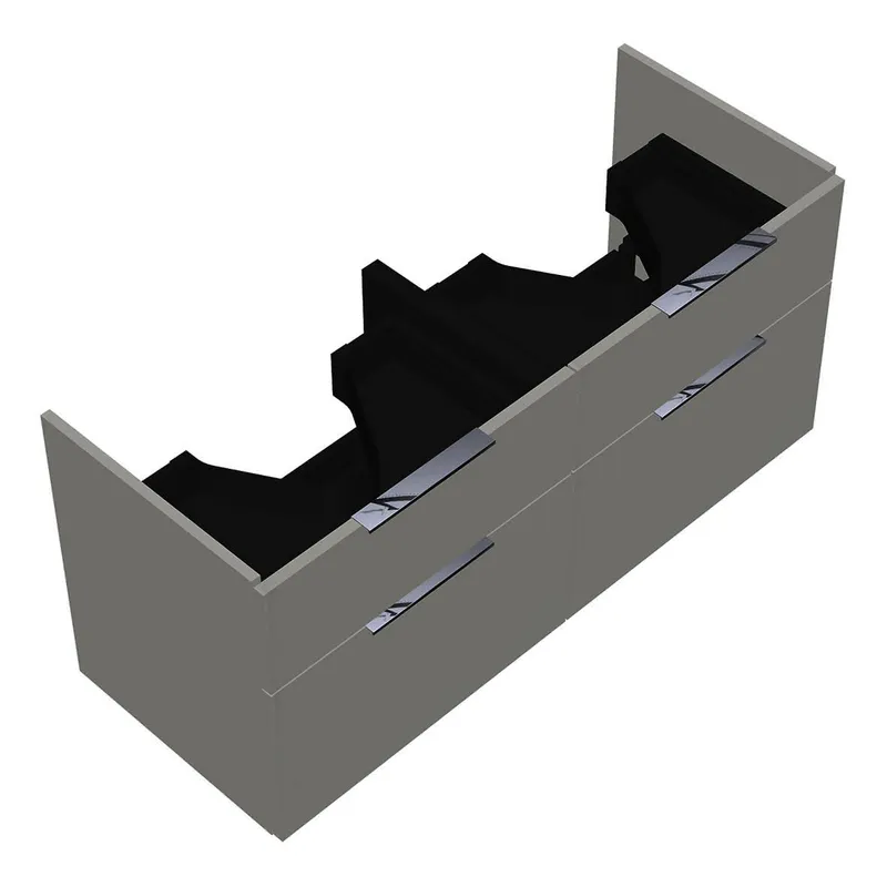 sanibel-Waschtisch-Unterbau 2.0 FLEX WVMA115 1150mm 2 Schubl/2 Auszüge Weiß Glänzend