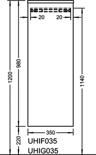sanibel-Mittelschrank 2.0 FLEX UHIG035R rechts 350x980mm Weiß Matt – Bild 3
