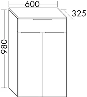 sanibel-Mittelschrank 2.0 FLEX UHIH060 600x980mm Weiß Glänzend – Bild 2