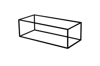 BE BadM Lux Shape Rahmengestell BW 170 Q001 Schwarz FStr matt 1700x750x575mm