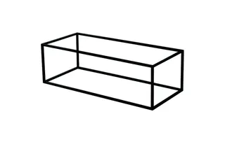 BE BadM Lux Shape Rahmengestell BW 190 Q003 Schwarz FStr matt 1900x900x575mm