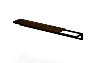 BE Badmöbel Lux Shape Handtuchhalter 40 Q030 Schwarz FStr matt 400x120x70mm