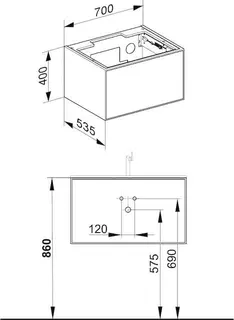 Keuco WUB Edition Lignatur 33340 f. Ker.-Waschtisch 1 Ausz. Eiche – Bild 2