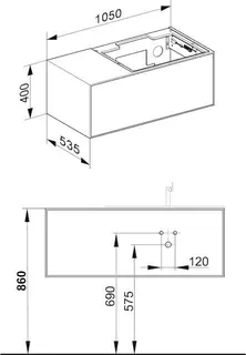 Keuco WUB Edition Lignatur 33341 f. Ker.-Waschtisch R. 1 Ausz. Nussb. – Bild 2