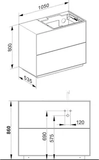 Keuco WUB Standm. Edition Lignatur 33341 f. Ker.-Waschtisch R. 2 Ausz. Nussb. – Bild 2