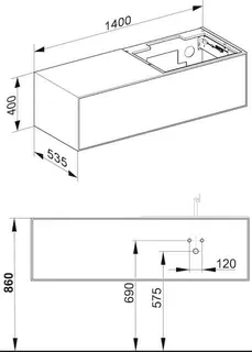 Keuco WUB Edition Lignatur 33342 f. Ker.-Waschtisch R. 1 Ausz. Eiche – Bild 2