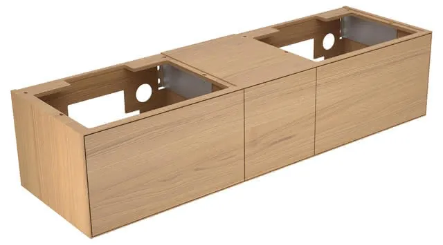 Keuco WUB Edition Lignatur 33343 f. 2 Ker.-Waschtisch 3 Ausz. Eiche Ve.